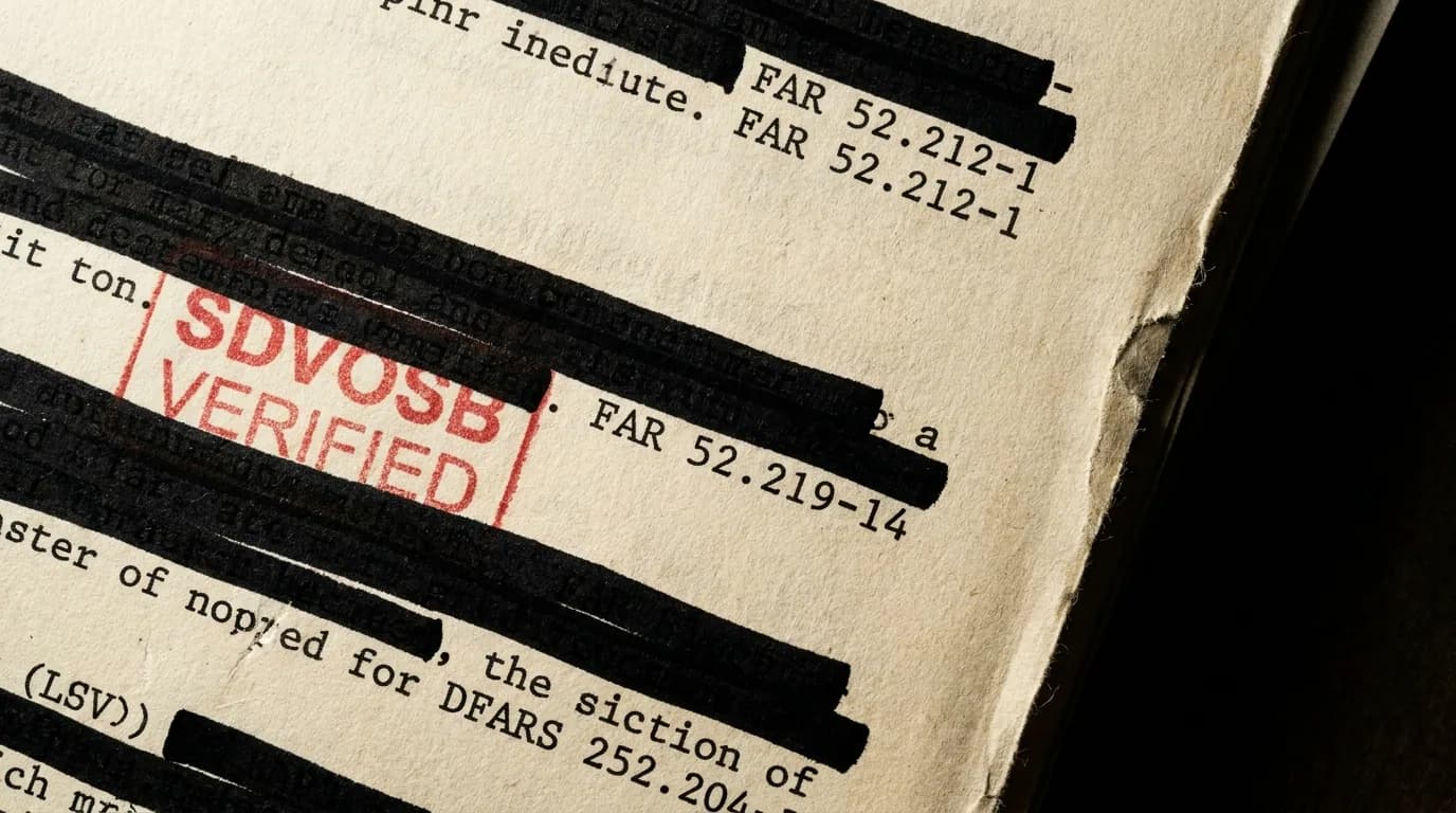 Redacted sample of a FAR-15-compliant quote document with line-item pricing analysis